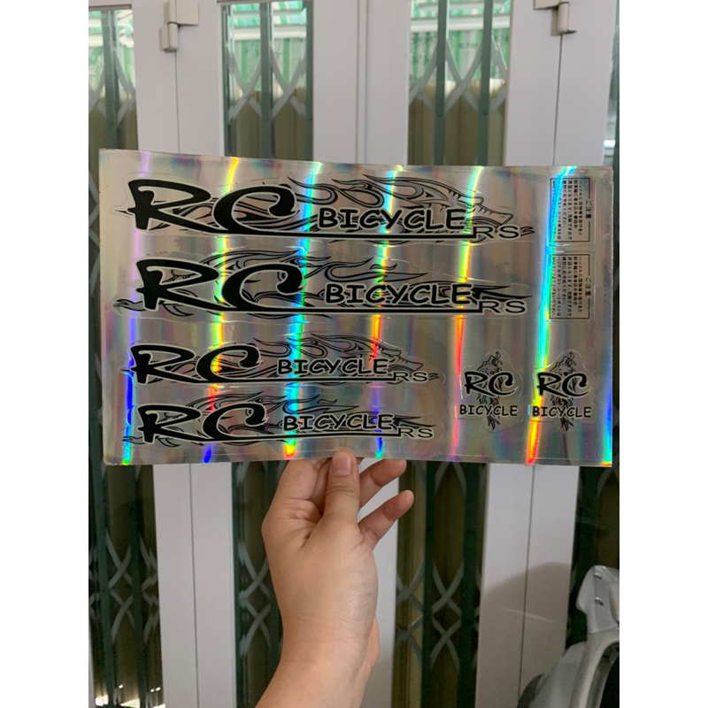 Bộ tem xe đạp RC BICYCLE chữ màu đen hàng nhập Thái Lan chất lượng cao dành trang trí riêng cho dòng xe này