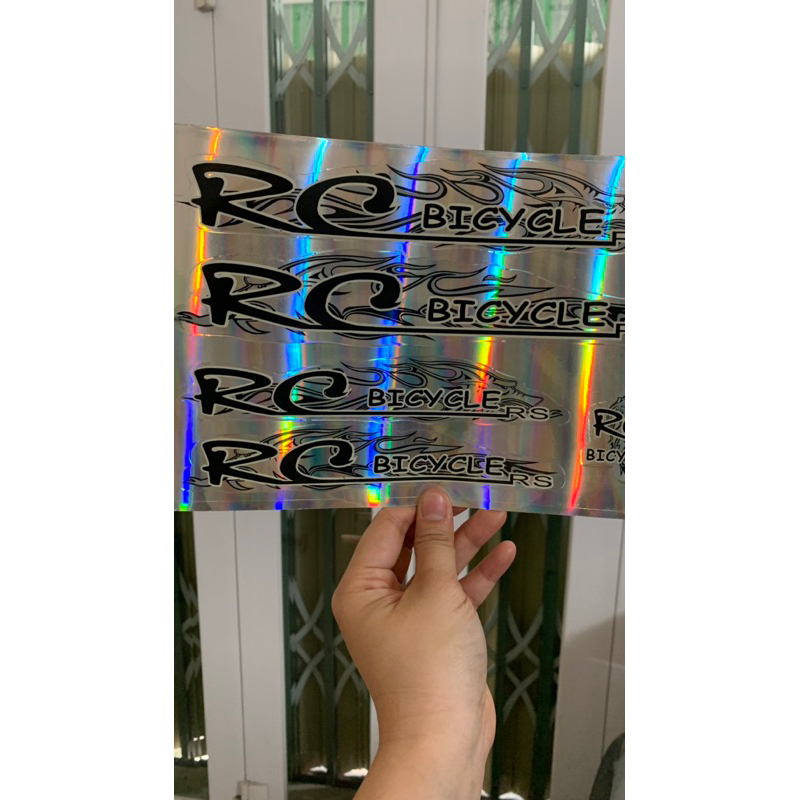 Bộ tem xe đạp RC BICYCLE chữ màu đen hàng nhập Thái Lan chất lượng cao dành trang trí riêng cho dòng xe này
