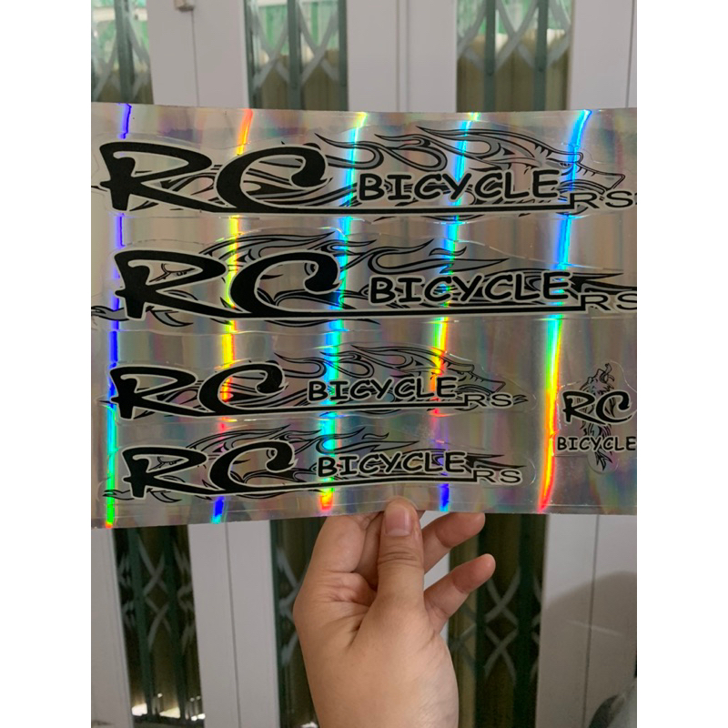 Bộ tem xe đạp RC BICYCLE chữ màu đen hàng nhập Thái Lan chất lượng cao dành trang trí riêng cho dòng xe này
