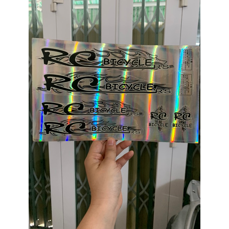 Bộ tem xe đạp RC BICYCLE chữ màu đen hàng nhập Thái Lan chất lượng cao dành trang trí riêng cho dòng xe này