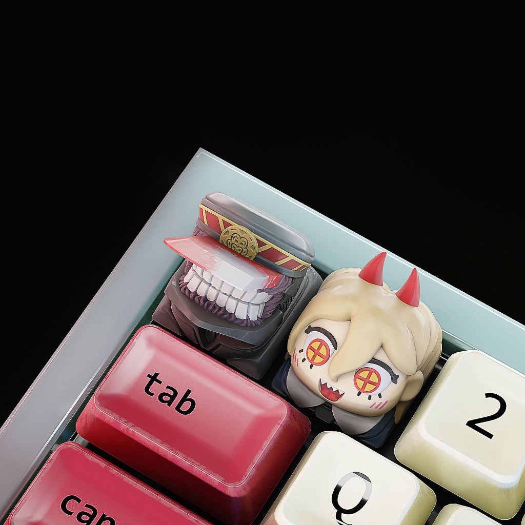 Keycap Chainsaw Devil,nút bàn phím cơ ,artisan keycap