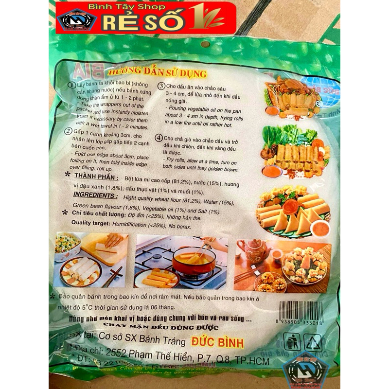 Bánh tráng bía cuốn Chả Giò, bò bía ngọt