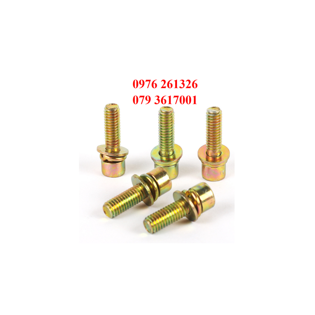 BULONG LIỀN PHẲNG VÊNH _ BULONG LỤC GIÁC TRỤ 3 TỔ HỢP _ M6 _ BỊCH 20 CON