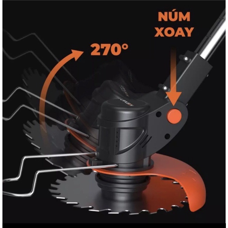 🔥BH 24 THÁNG🔥2023 Mới Máy cắt cỏ pin cầm tay, máy cắt cỏ mini dùng pin lapusen 388V cao cấp bảo hành 24 tháng