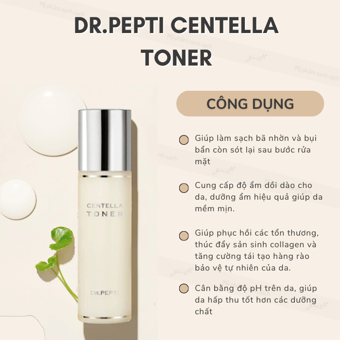 Nước Hoa Hồng Dr.Pepti Dưỡng Da Căng Bóng 180ml