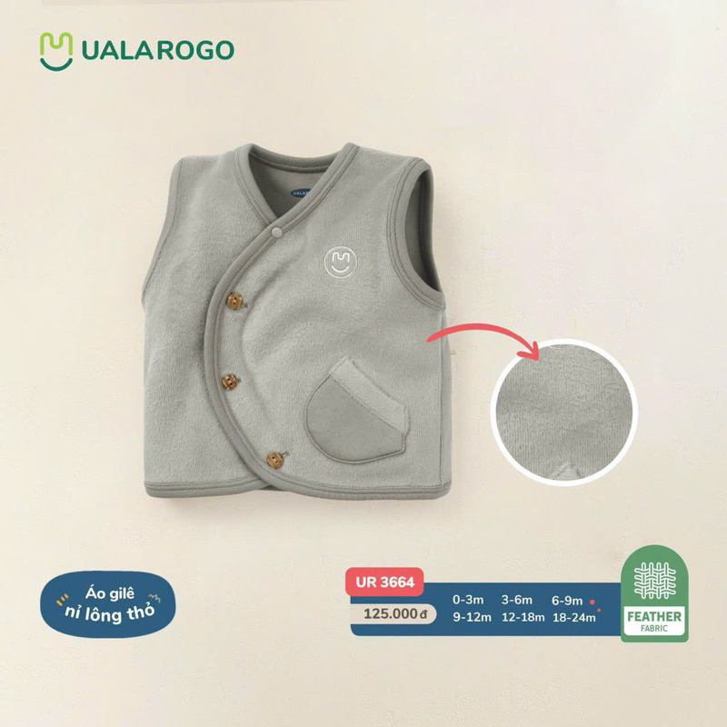 Áo Gile Nỉ Lông Thỏ Uala Rogo UR 3664