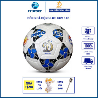 Quả bóng đá Động Lực size số 4, size số 5 UCV 3.05, quả bóng đá cơ bắp chính hãng [Tặng kim bơm]