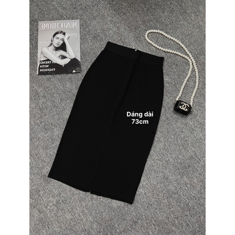 Chân Váy Dài Công Sở Có Bigsize Ôm Body, Cạp Cao, Xẻ Sau, Túi Sườn Phong cách Hàn Quốc trẻ trung