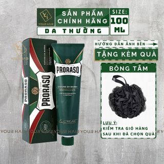 Kem cạo râu dưỡng da Proraso Shave Cream Tube Refresh 150ml | Mùi Bạch đàn - Eucalyptus