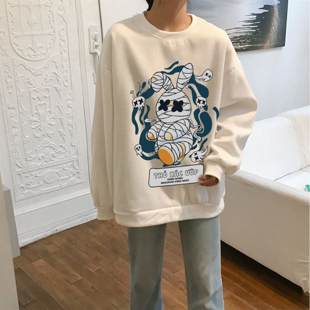 Áo Sweater HALEY HD409 Unisex Nam Nữ Form Rộng Phong Cách Hàn Quôc Chất Nỉ Bông Nỉ Lông Cáo Dày Dặn Ấm Áp