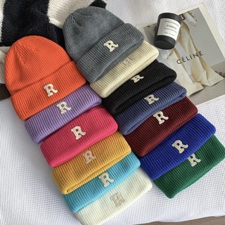 Mũ len beanie unisex chữ R trẻ trung cá tính, giữ ấm mùa đông, mũ len nam nữ thời trang phong cách ulzzang