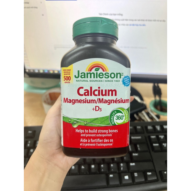 Viên uống Calcium Magnesium+D3 Jamieson 500 viên - Date 3/2026