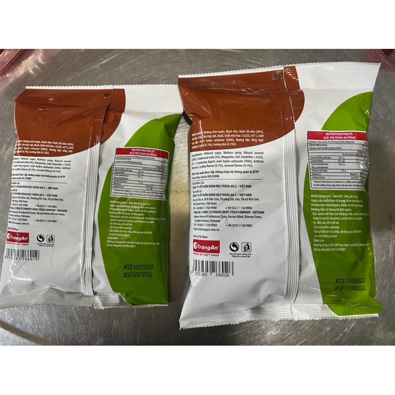 Kẹo Dừa Cà Phê Mondy 85g/188g 100% Cốt Dừa Bến Tre