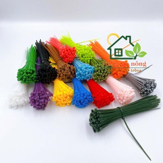DR315TQ - Dây rút nhựa đánh dấu gia cầm, dùng buộc linh kiện, cố định cây trồng ( sét 100 sợi size 2.5x150mm )