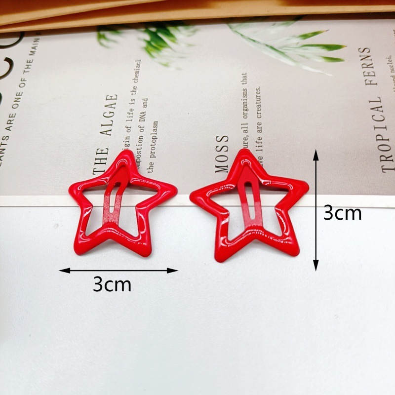 Kẹp tóc bấm cho bé set 10 kẹp hình sao sắc màu cực đáng yêu Hadyykids CT65