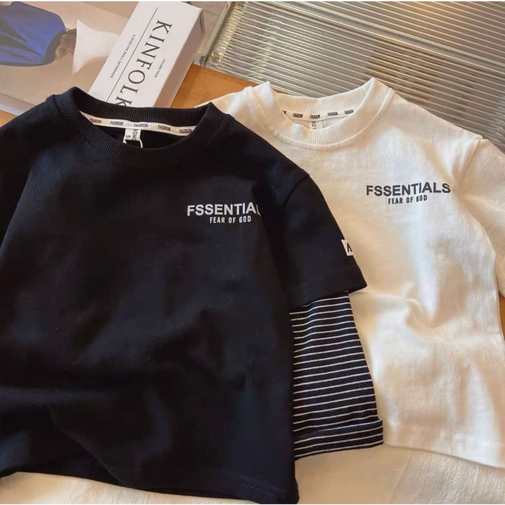 Áo Dài Tay, Áo Essen Phối Tay Kẻ Phong Cách Hàn Quốc Cho Bé Từ 8kg Đến 40Kg Thời Trang Trẻ Em Poskids