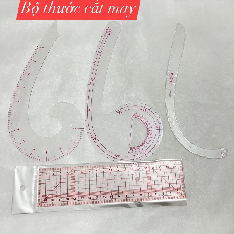 Bộ Thước Dẻo Cắt May 4 Món