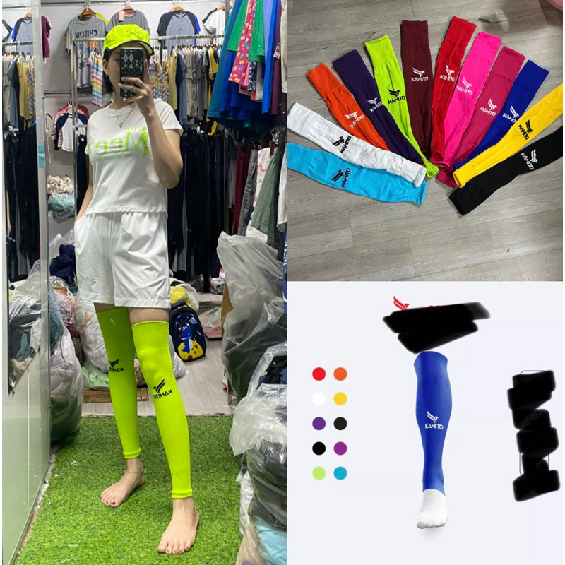 T&DShop Tất Dài Không Bàn Nam Nữ, Tất Không Bàn Đá Bóng, Tất Dài Tập Zumba, Cổ Cao Trên Gối, Hàng Dư Xịn.
