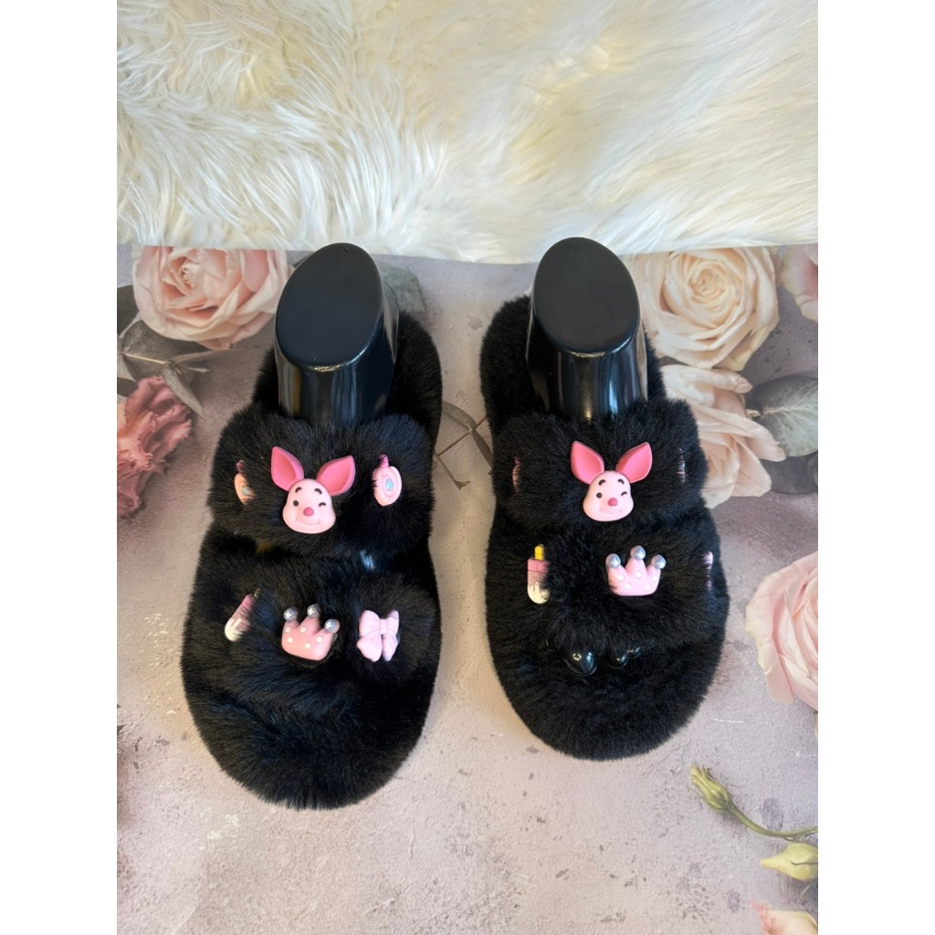 DÉP LÔNG QUAI NGANG MIX HAI MÀU GẮN STICKER NĂM 2023