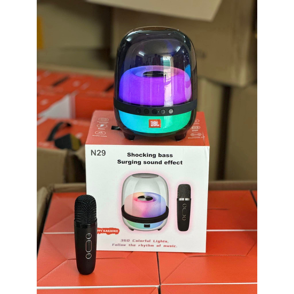 Loa Bluetooth N29 Kèm Micro Bass Mạnh Âm Thanh Rõ Full Box Loa Hát Kèm Mic Bluetooth 5.0 TECHHIGH | BigBuy360 - bigbuy360.vn