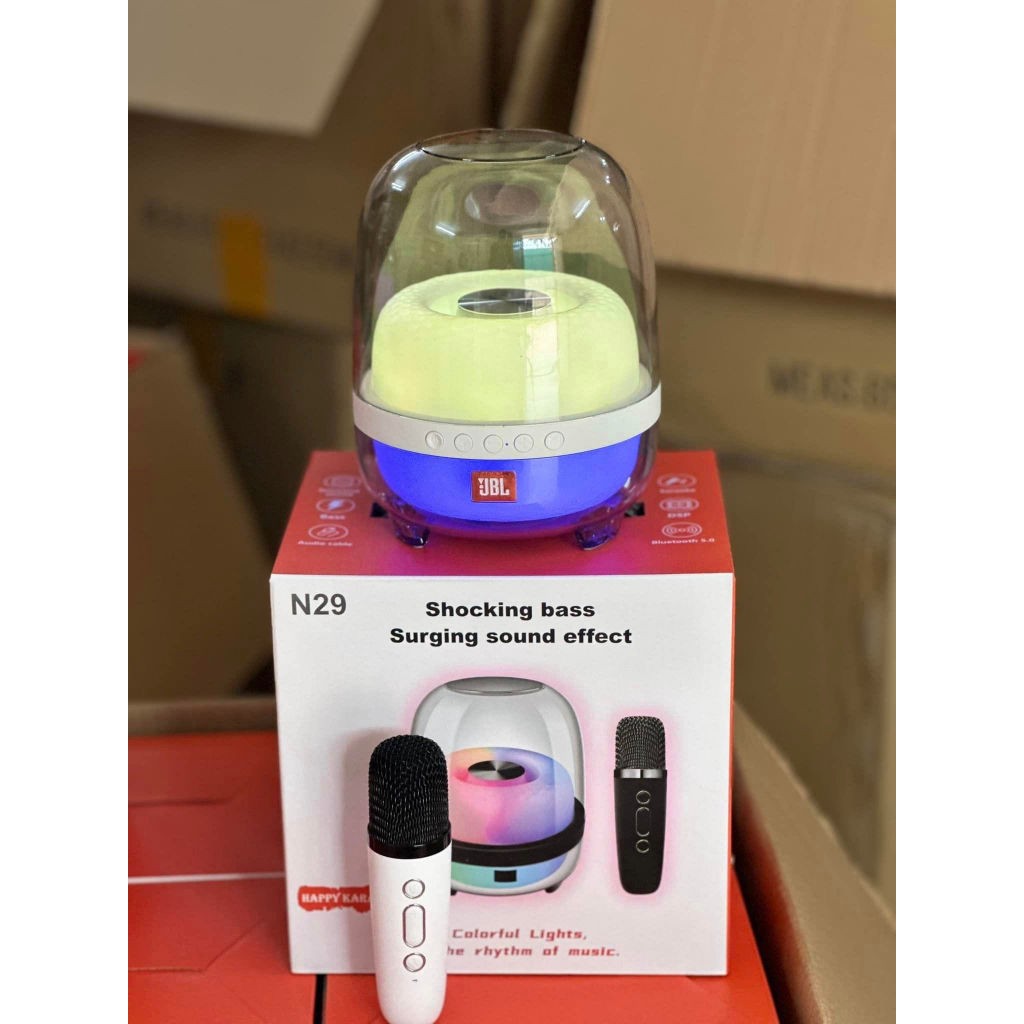 Loa Bluetooth N29 Kèm Micro Bass Mạnh Âm Thanh Rõ Full Box Loa Hát Kèm Mic Bluetooth 5.0 TECHHIGH | BigBuy360 - bigbuy360.vn