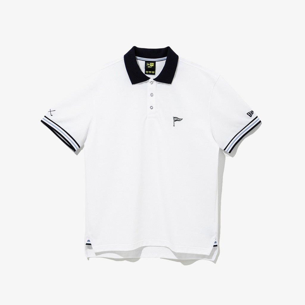 [RAWS[ Áo polo New  Era Golf lá cờ trắng chính hãng - 13679611