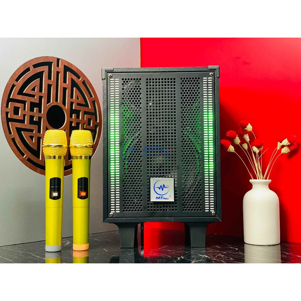 Loa Karaoke T10Plus Bass 20cm Có Đèn LED RGB Nháy Theo Nhạc Bluetooth Hiện Đại Âm Siêu Trầm Siêu Mạnh Mẽ Đi Kèm 2 Micro