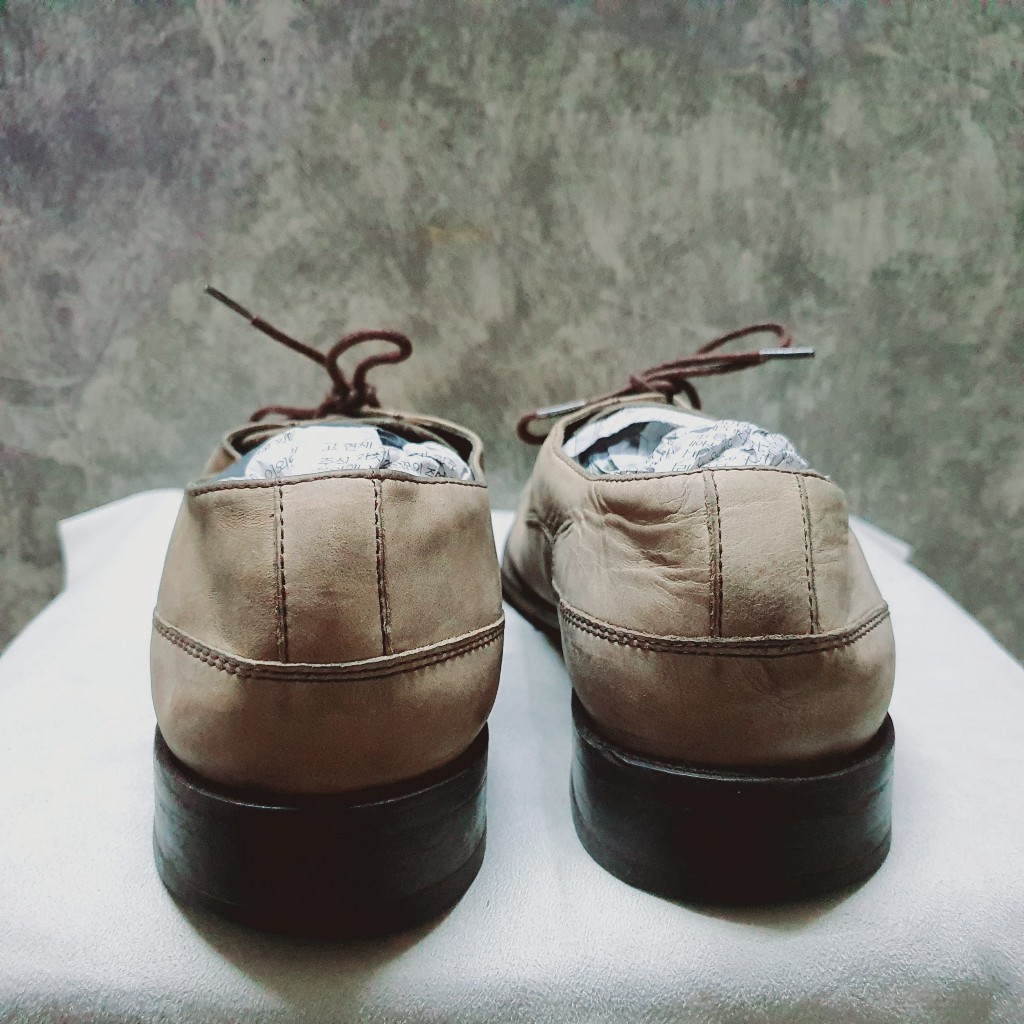 2hand  Giày da công sở đế gỗ