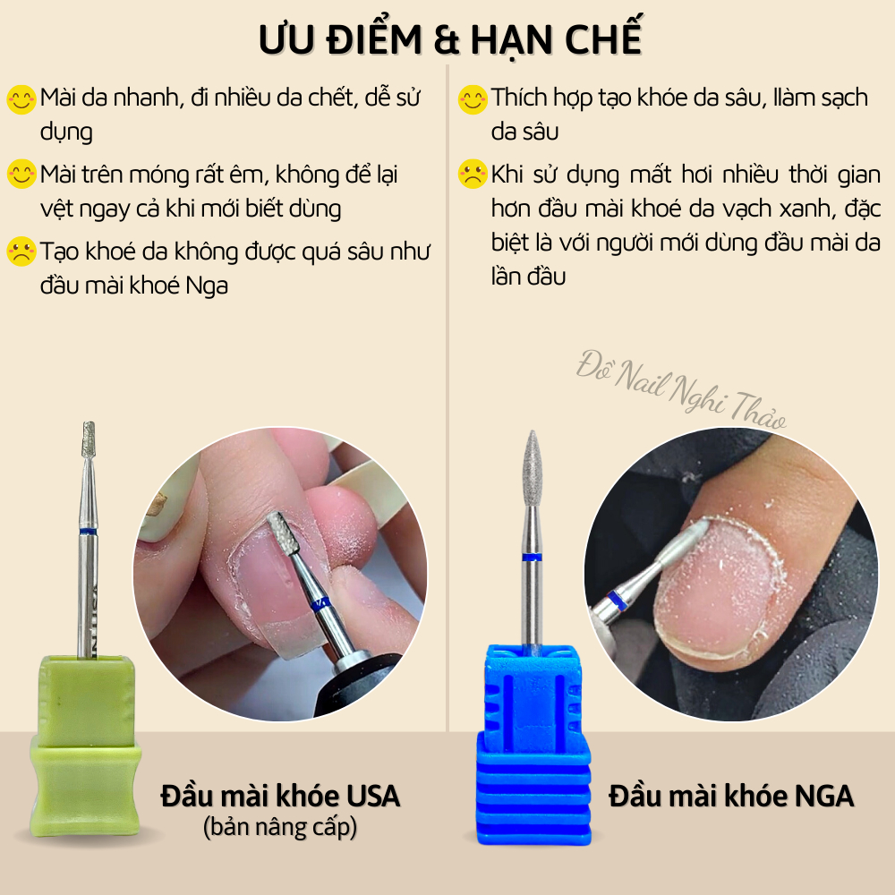 Đầu mài khóe da NGHI THẢO phụ kiện nail