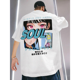 Áo thun tay lỡ unisex nam nữ form rộng soul progress đẹp