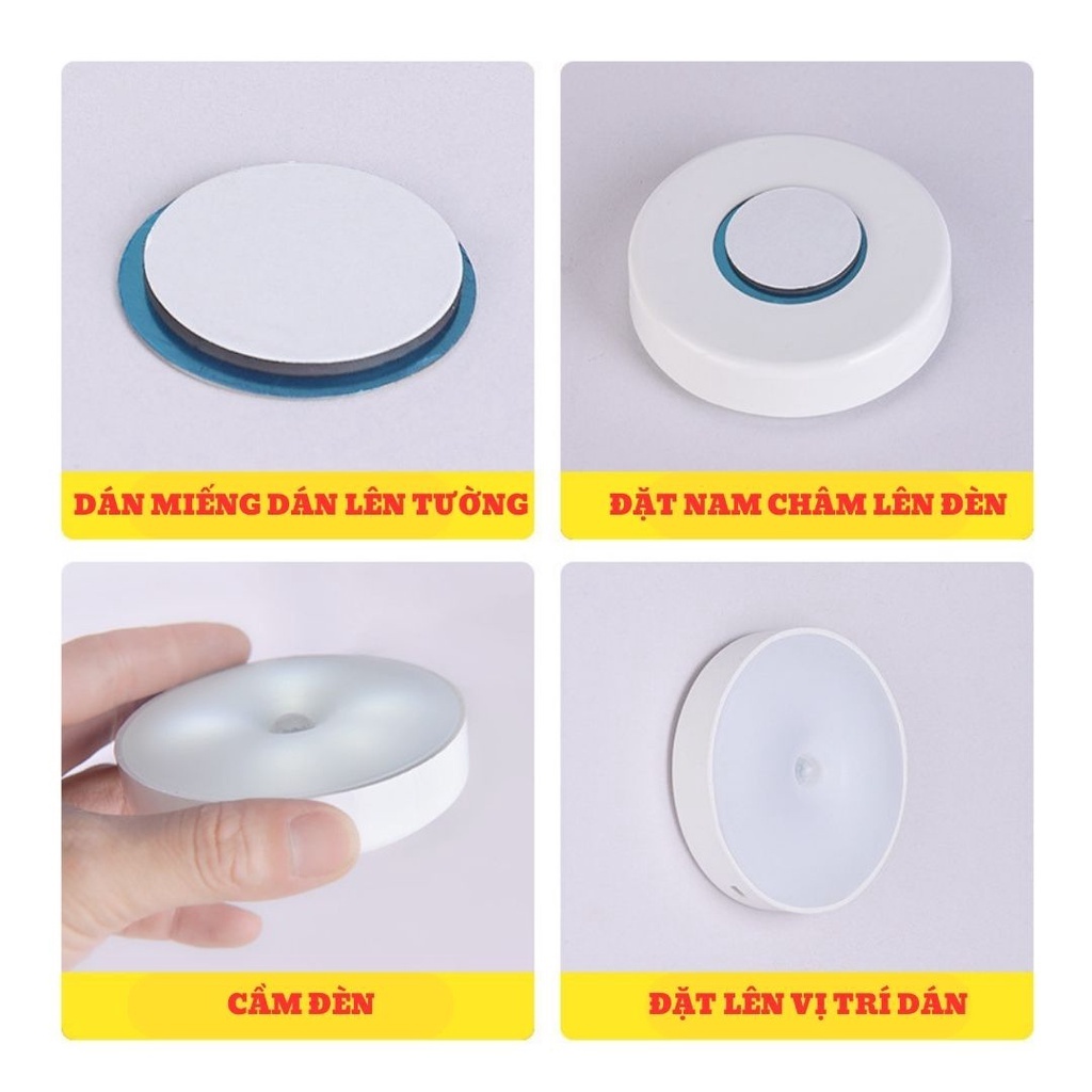 Đèn led cảm biến chuyển động thông minh treo gắn tường cầu thang tủ quần áo có sạc usb