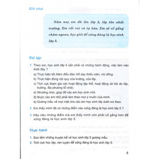 Sách - Đạo đức 5 (bán kèm 1 giấy kê tay)