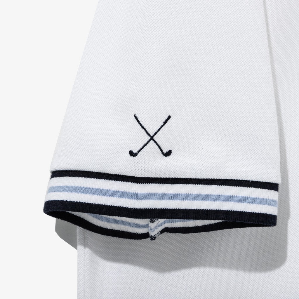 [RAWS[ Áo polo New  Era Golf lá cờ trắng chính hãng - 13679611