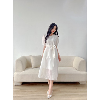 Váy baby doll tơ kèm đai (V310)