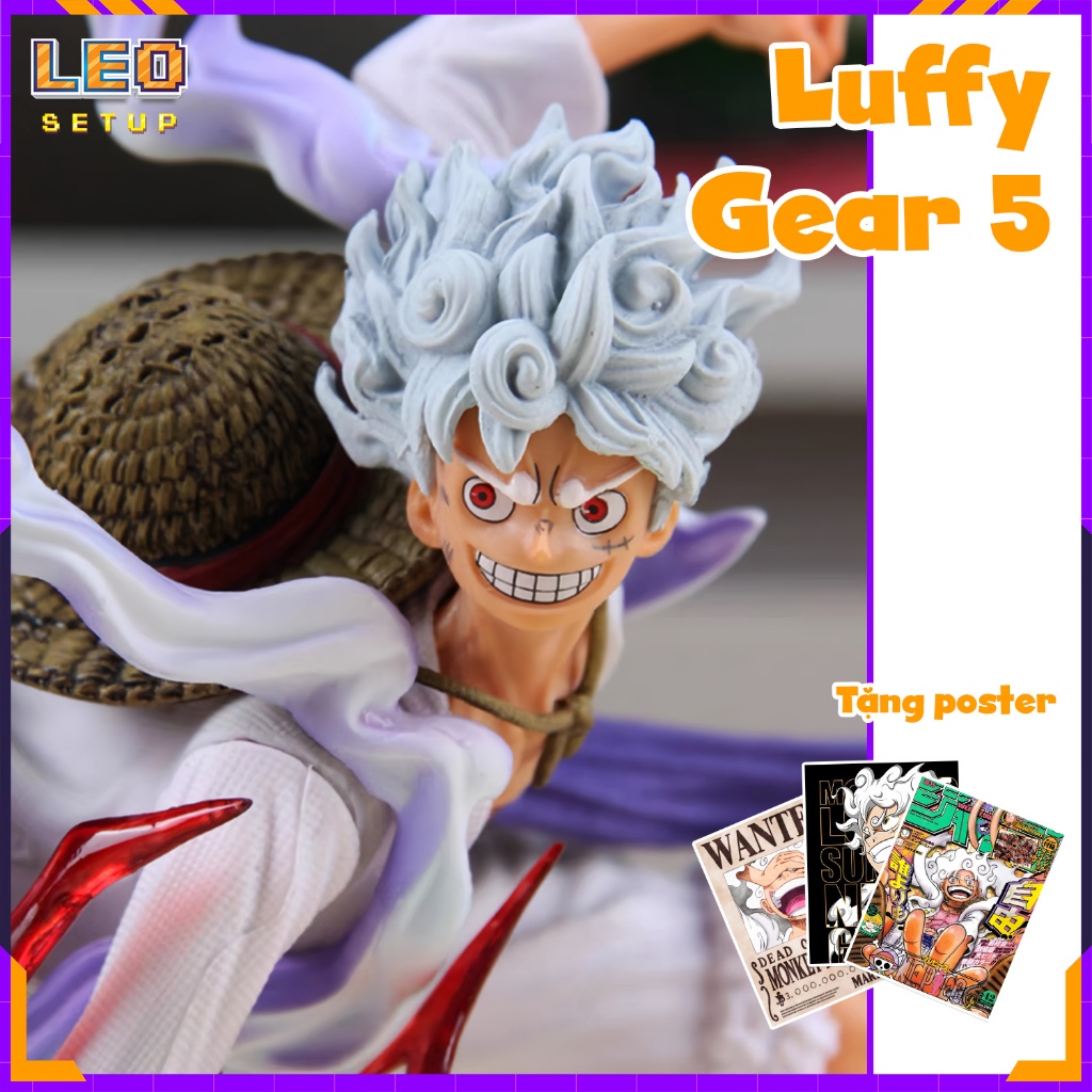 Mô Hình Luffy Gear 5 Nika - One Piece Băng Mũ Rơm Đảo Hải Tặc - Figure Cực Nét Decor Bộ Sưu Tập cao cao 16cm