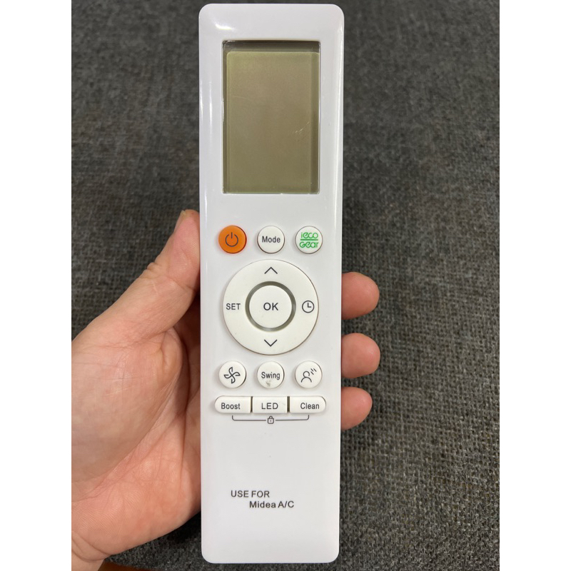 Remote máy lạnh - Điều khiển điều hoà MIDEA 1 VÀ 2 CHIỀU INVERTER có chức năng ieco/gear -Bh 1 tháng