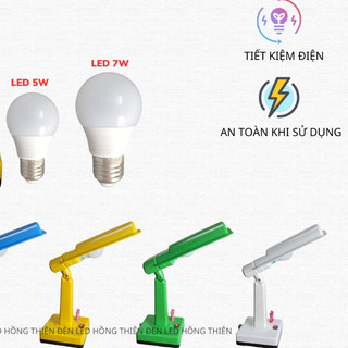 Đèn bàn học đế vuông led cắm điện 220v