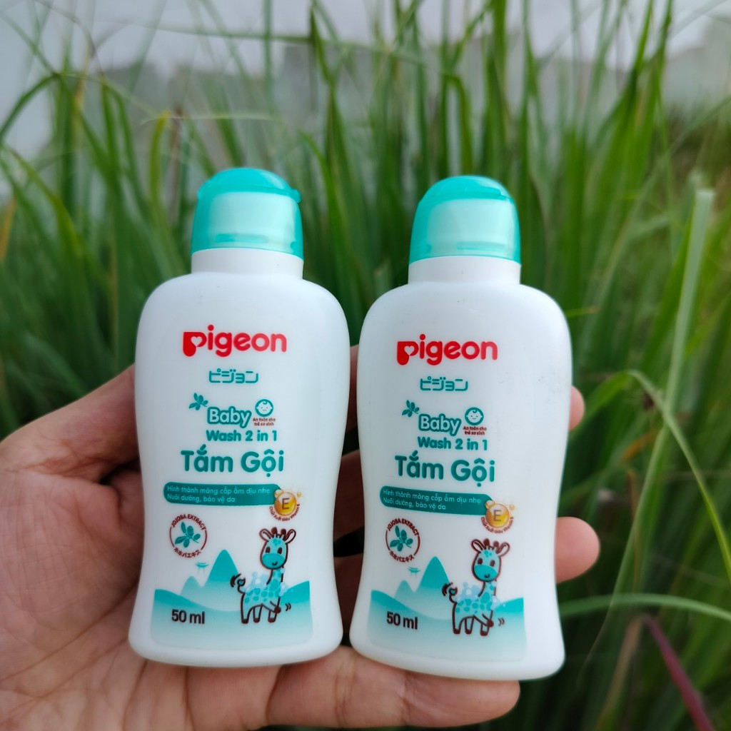 Sữa tắm gội em bé PIGEON Baby Wash 2in1 Hoa Hướng Dương 50ml