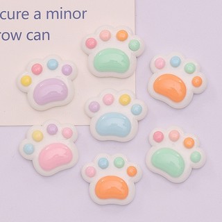 Sticker gắn dép, charm chân mèo nhiều màu trắng xinh