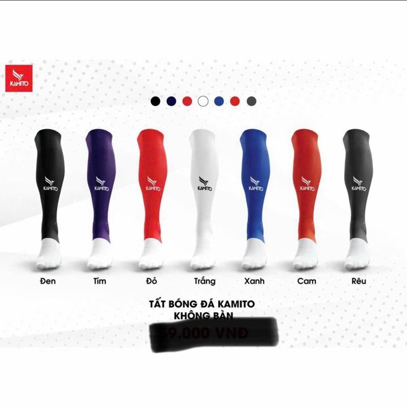 Tất dài đá bóng không bàn chân K@mito