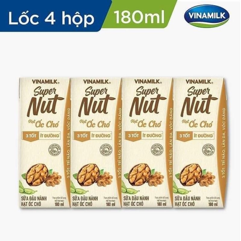 Thùng Sữa đậu nành Vinamilk Super Nut vị óc chó