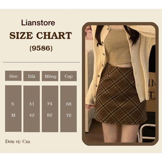 chân váy caro dạ Lianstore (9586)