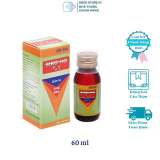 Siro Ho Tw3 giảm ho, sổ mũi, sổ mũi ho do thời tiết, cảm lạnh Chai 60ml