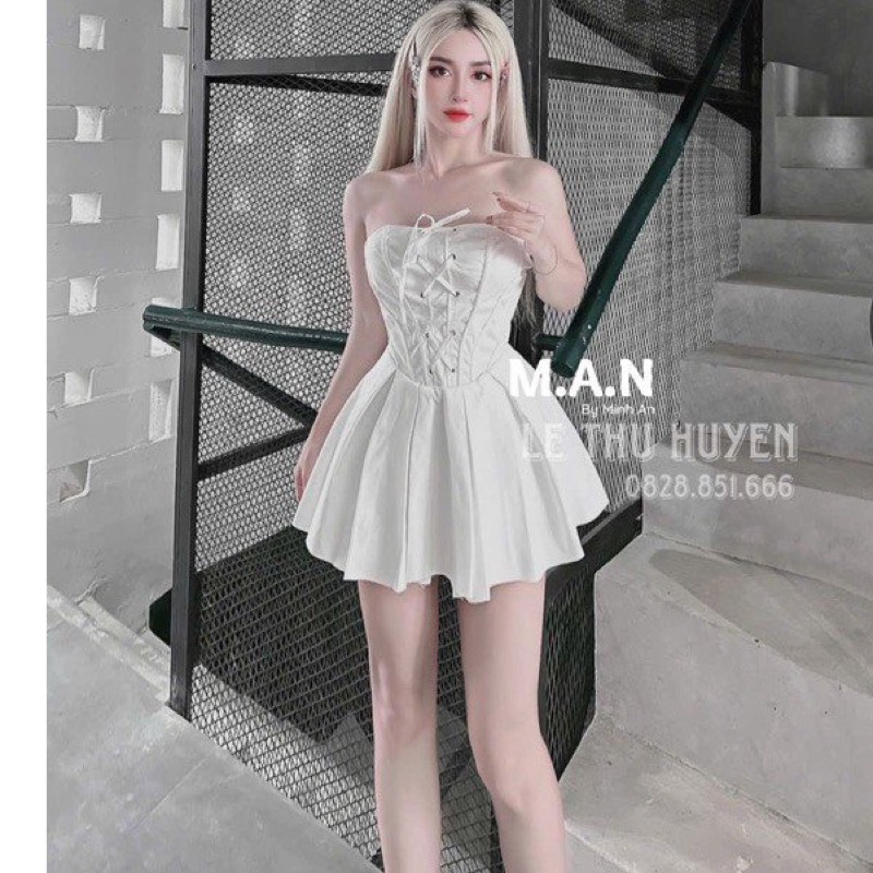 Đầm cúp ngực ôm body dáng ngắn, váy đầm nữ dan dây tôn dáng G28