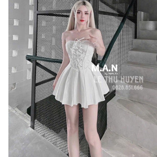 Đầm cúp ngực ôm body dáng ngắn, váy đầm nữ dan dây tôn dáng G28