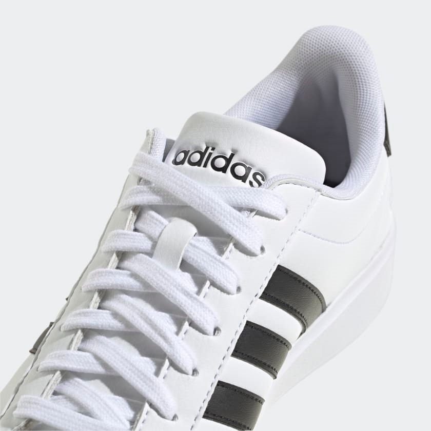 Giày sneaker kiểu dáng cổ điển Adidas GRAND COURT CLOUDFOAM màu trắng size 36,2/3
