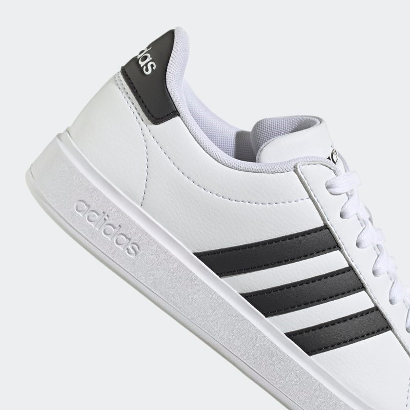 Giày sneaker kiểu dáng cổ điển Adidas GRAND COURT CLOUDFOAM màu trắng size 36,2/3