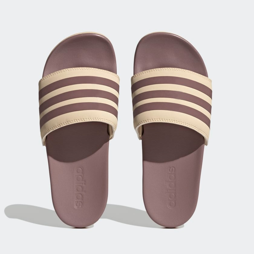 Dép quai ngang siêu nhẹ, êm adidas ADILETTE COMFORT SLIDES size 37, tím & cát