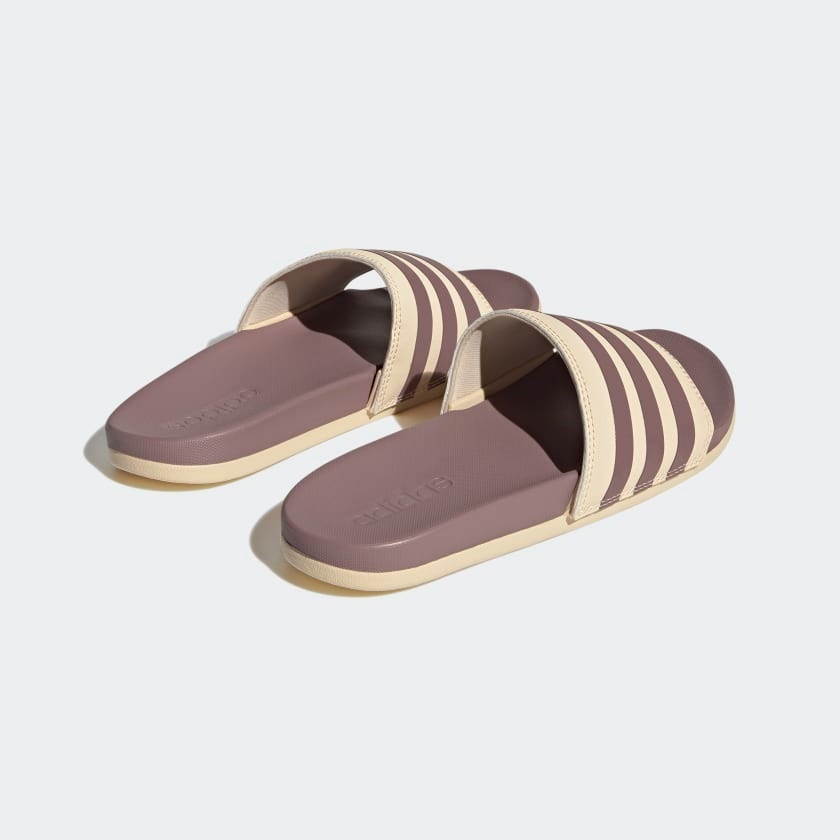 Dép quai ngang siêu nhẹ, êm adidas ADILETTE COMFORT SLIDES size 37, tím & cát