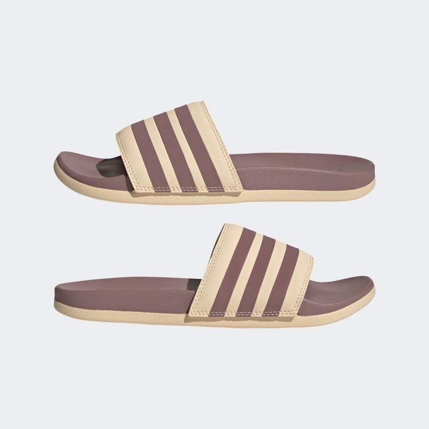 Dép quai ngang siêu nhẹ, êm adidas ADILETTE COMFORT SLIDES size 37, tím & cát